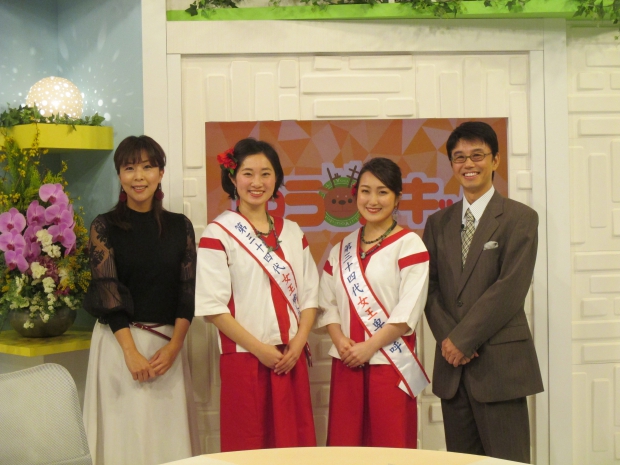 奈良テレビ放送局にてお城まつりのPR　生放送！